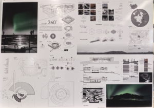 Nordic 360, Poster by Roger Clarke, displaying plans and artist’s impressions for a circular viewing platform