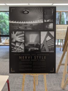 Poster demonstrating the Australian work of Pier Luigi Nervi